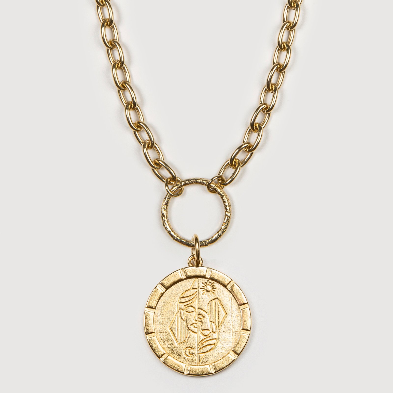 collaret cadena or medalla gran Geminis Medalla oro grande