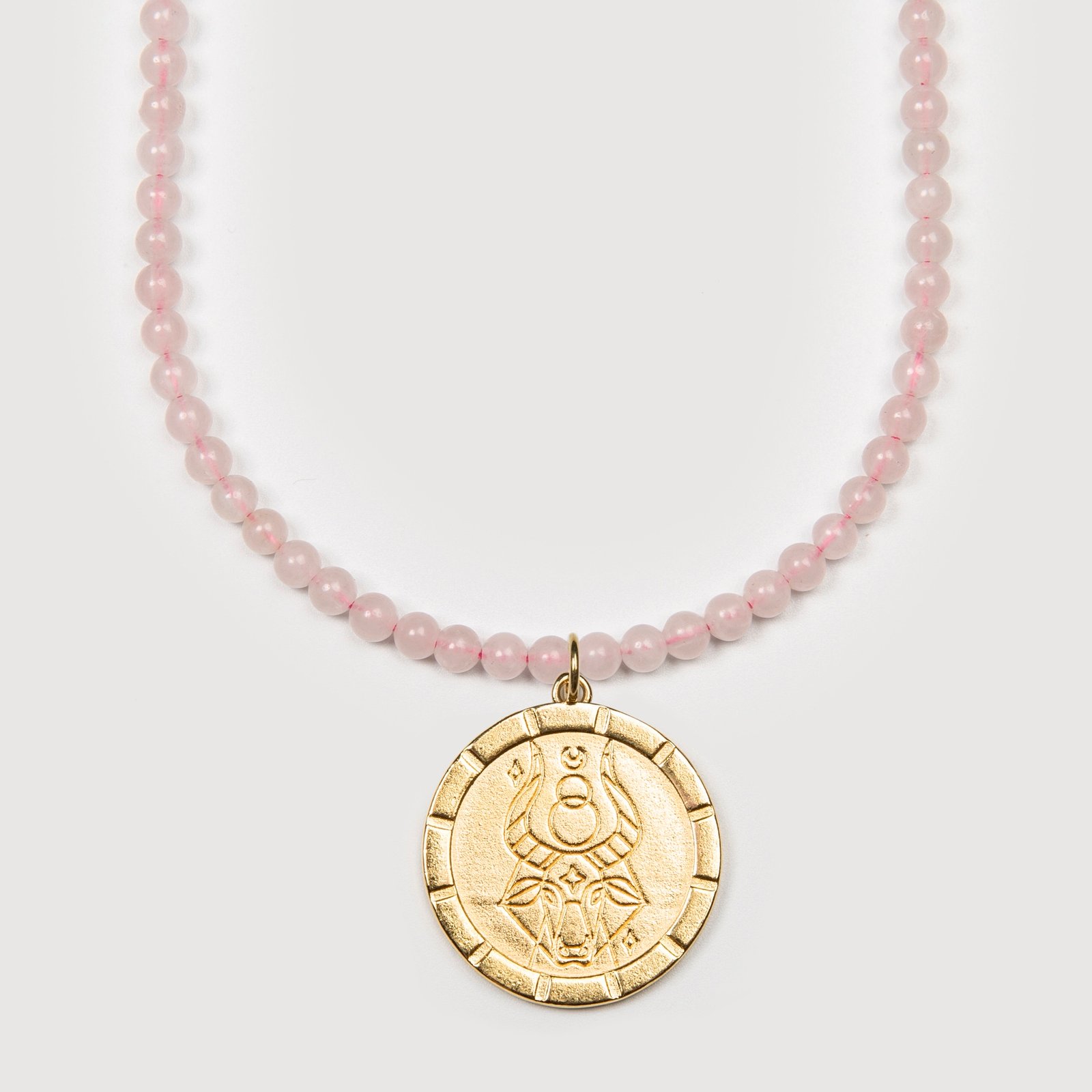 collaret mineral rosa medalla gran or 02 Tauro Medalla oro grande